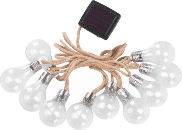 Reťaz Strend Pro Solar Bulb, 10x LED, tvar žiarovky, solárna, L-3,8 m 1