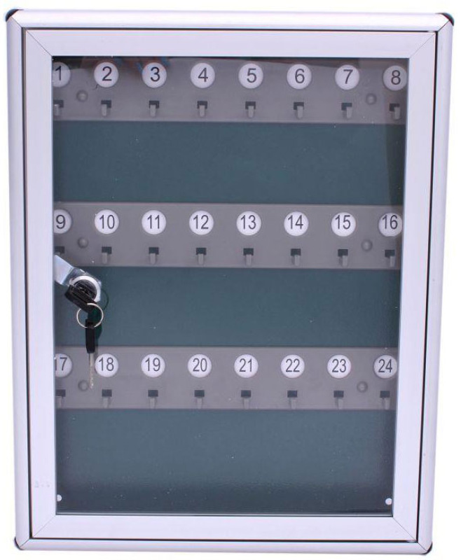 Skrinka hliníková na kľúče pre 24 kľúčov, 40x295x370mm, XL-TOOLS