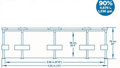 Bazén Bestway® Steel Pro™, 56679, kartušová filtrácia, 305x76 cm 4