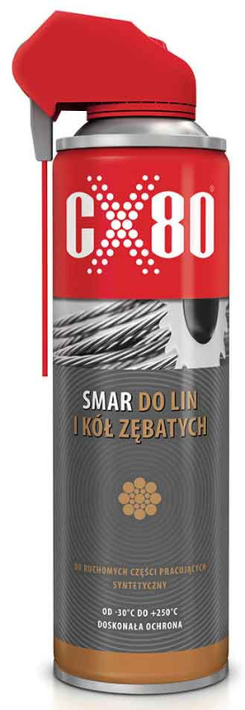 Mazivo na oceľové laná a ozubené kolesá 500ml, Duospray, CX-80