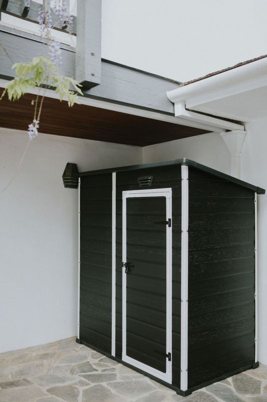 Domček Keter ESSENTIAL 6x4, tmavo-sivý, záhradný, 112x184x195 cm 4