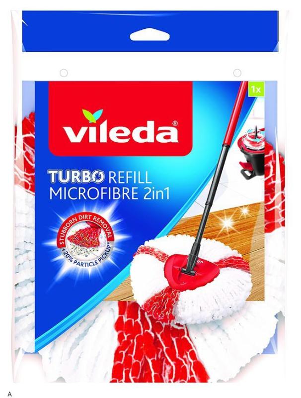 Hlavica na mop Vileda TURBO 2v1, náhradná handra