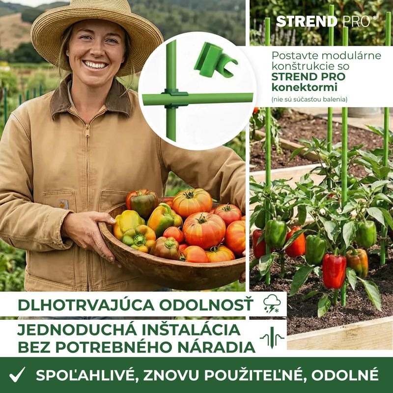 Tyč CountryYard S270, 100 cm, 7.0 mm, zelená, oporná, sklolaminát 4