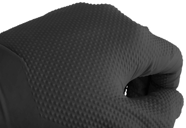 Rukavice nitrilové čierne, sada 50ks, veľkosť L, SOLID GRIP, GEKO 3