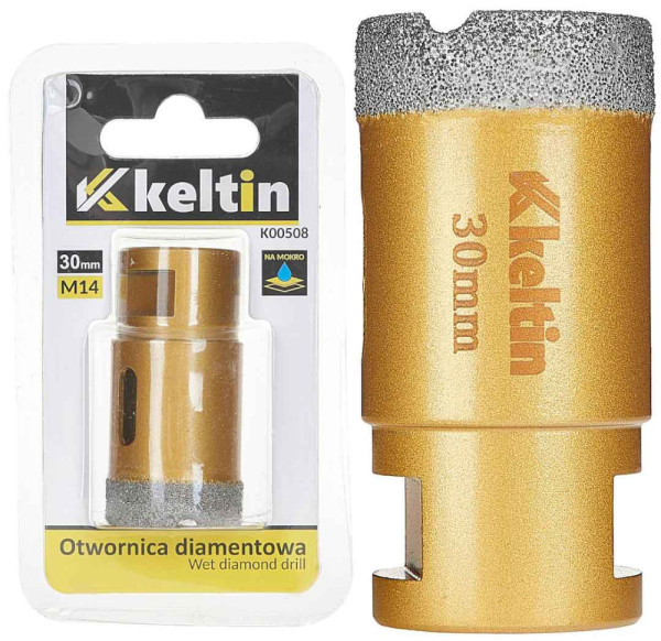 Vrták diamantový korunkový, závit M14 do uhlovej brúsky priemer 30 mm, GEKO 1