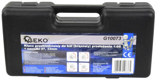 Násobič krútiaceho momentu pre hlavice 27 a 33 mm, max. krútiaci moment 6.000 Nm, GEKO 6