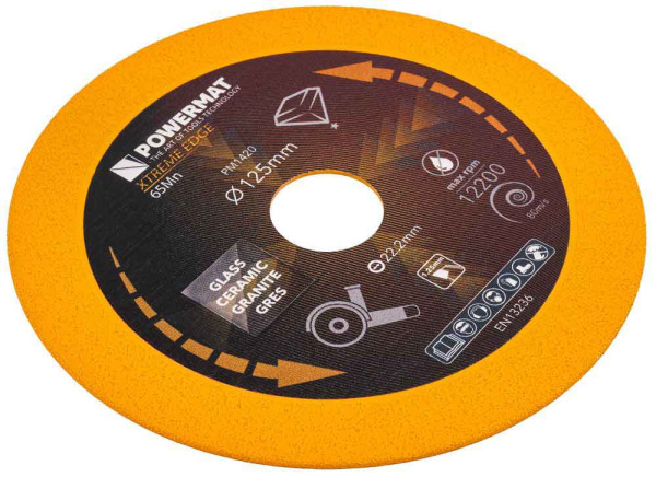 Rezný diamantový kotúč na sklo 125 mm, POWERMAT 3