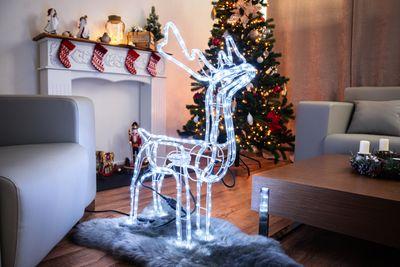 Dekorácia MagicHome Vianoce, Sob, 216x LED studená biela, s otočnou hlavou, 230V, 50 Hz, exteriér, 6