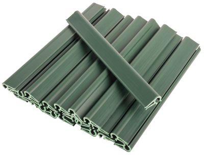 Klipsy Strend Pro EUROSTANDARD, na uchytenie tieniacej pásky 19 cm, zelená, RAL6005, bal. 20 ks