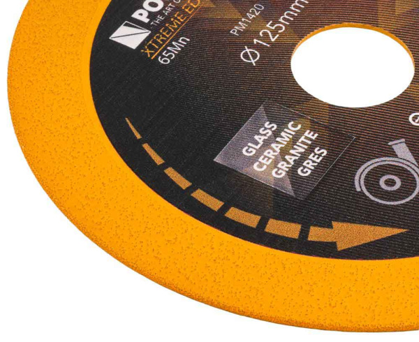 Rezný diamantový kotúč na sklo 125 mm, POWERMAT 4