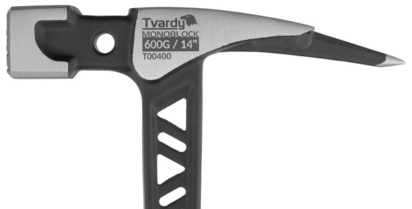 Kladivo tesárske MONOBLOK s antivibračnou rukoväťou 600 g, TVARDY 2
