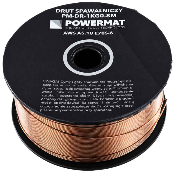 Drôt zvárací SG2 s medeným povlakom 0,8 mm, cievka 1kg, POWERMAT 1