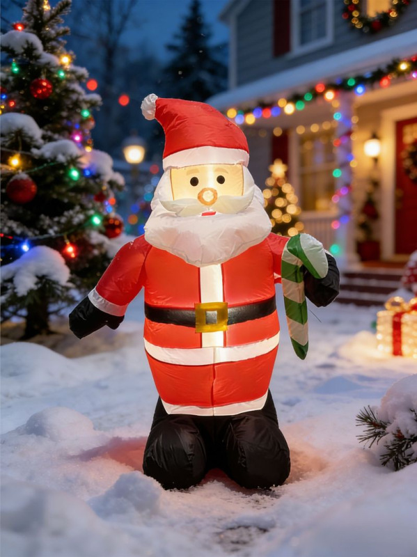 Dekorácia MagicHome Vianoce, Santa, textil, 120 cm 1