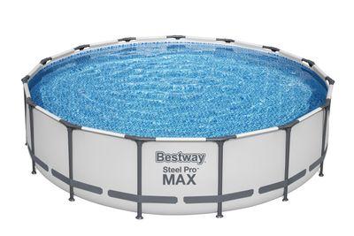 Bazén Bestway® Steel Pro MAX, 56488, kartušová filtrácia, rebrík, plachta, 457x107 cm 1