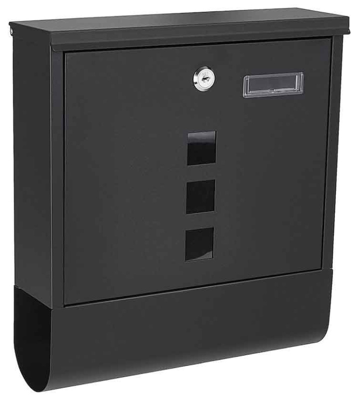 Poštová schránka 34 x 30 x 10 cm, čierna, GEKO 1