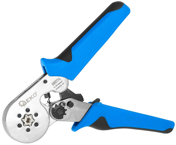 Krimpovacie-lisovacie kliešte na koncovky káblov 0,25-6mm2, GEKO 3
