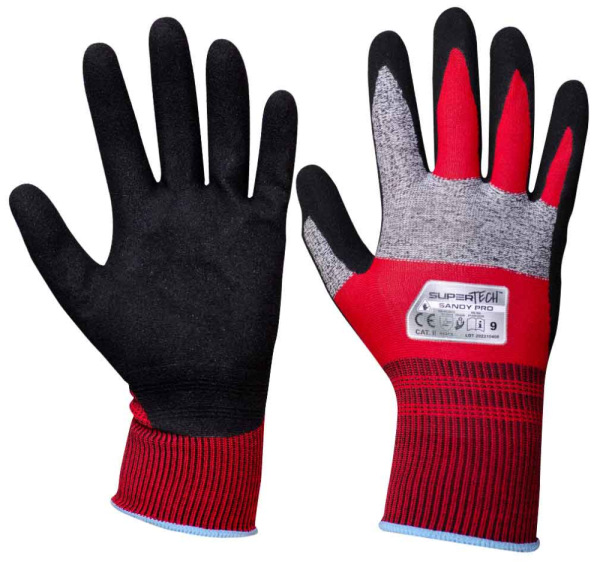 Ochranné rukavice SUPER TECH SANDY PRO, pieskový nitril, veľkosť 11, VASKO 4