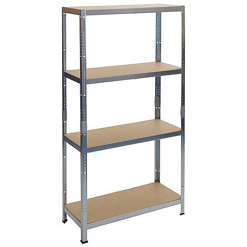 Regál Racks RAT20 MS, kovový, MDF, 4 police, 1800x900x400 mm, max. 175 kg/polica