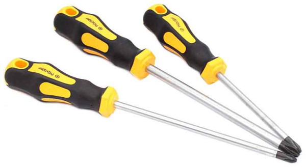 Skrutkovač PH 1 x 100 mm, žltočierna rukoväť, PRO-TECHNIK 2