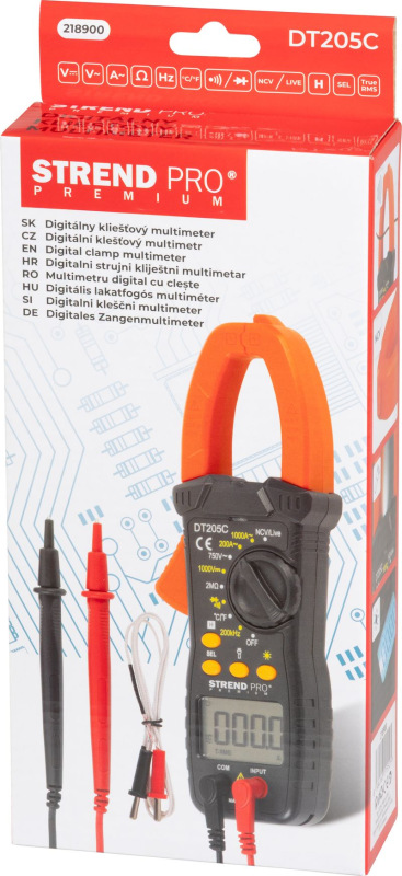Multimeter Strend Pro Premium, digitálny, kliešťový, 1000A, 2xAAA 1