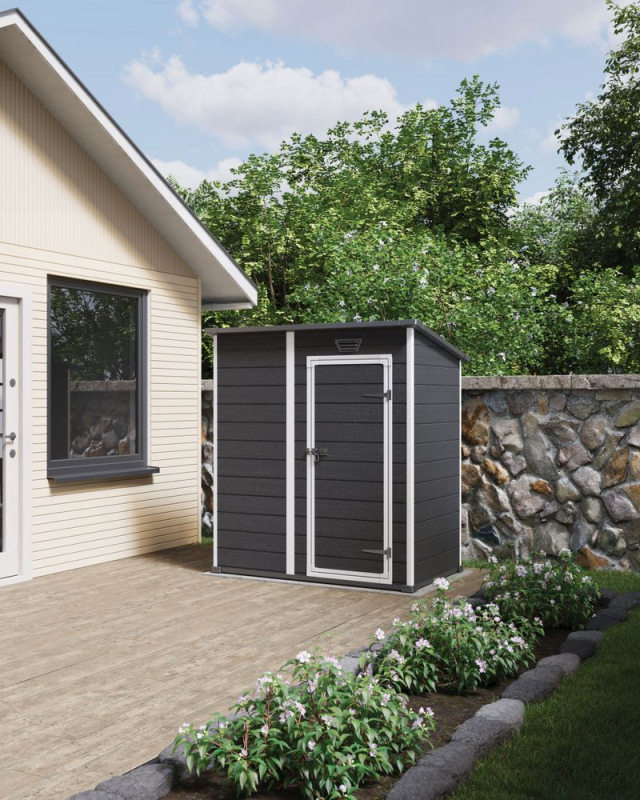 Domček Keter ESSENTIAL 6x4, tmavo-sivý, záhradný, 112x184x195 cm 6