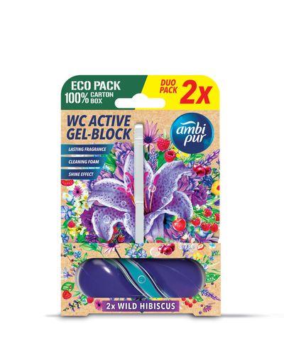 Ambipur WC Active gel-blok divoký ibišek 2x45g