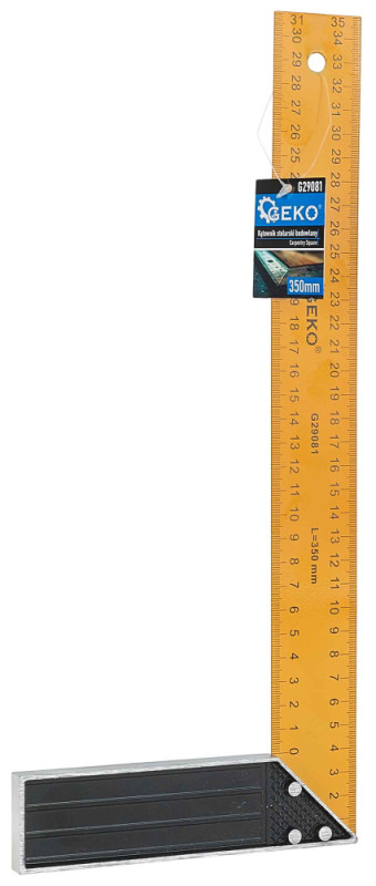 Uholník stolársky 350 mm, žltý, GEKO 3