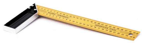 Uholník stolársky, dĺžka 350 mm, s výsuvným hákom, PRO TECHNIK