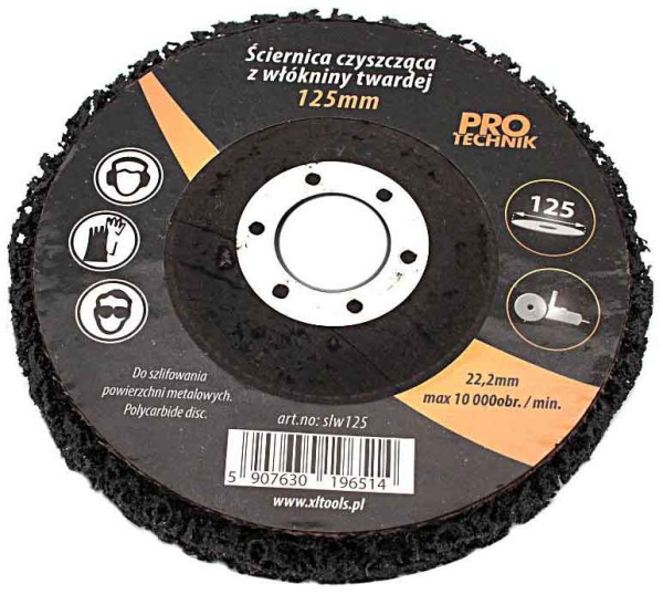 Brúsny kotúč na odstraňovanie hrdze a farby z dreva a železa 125 x 22 mm, XL-TOOLS 1