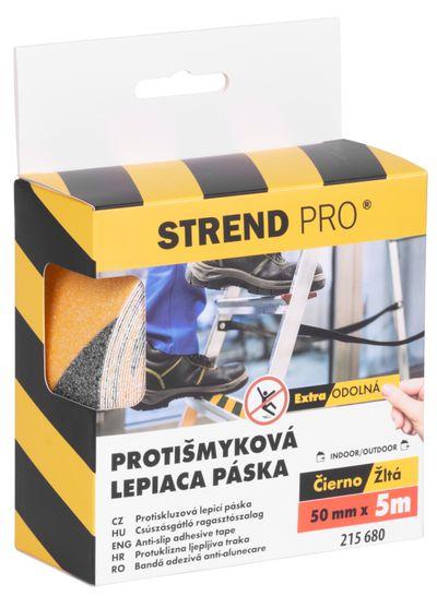 Páska Strend Pro, lepiaca, protišmyková, extra odolná, čierno/žltá, 50 mm x 5 m 1