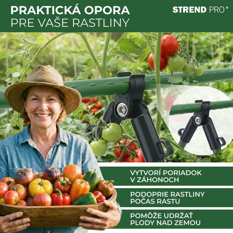 Spojka Strend Pro, plast, konektor A na záhradné oporné tyče, 8 mm, bal. 4 ks 4