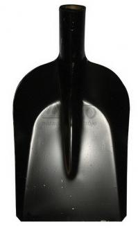 Lopata rovná úzka 19 x 29 cm kovaná, čierny lak, bez násady, MacHook